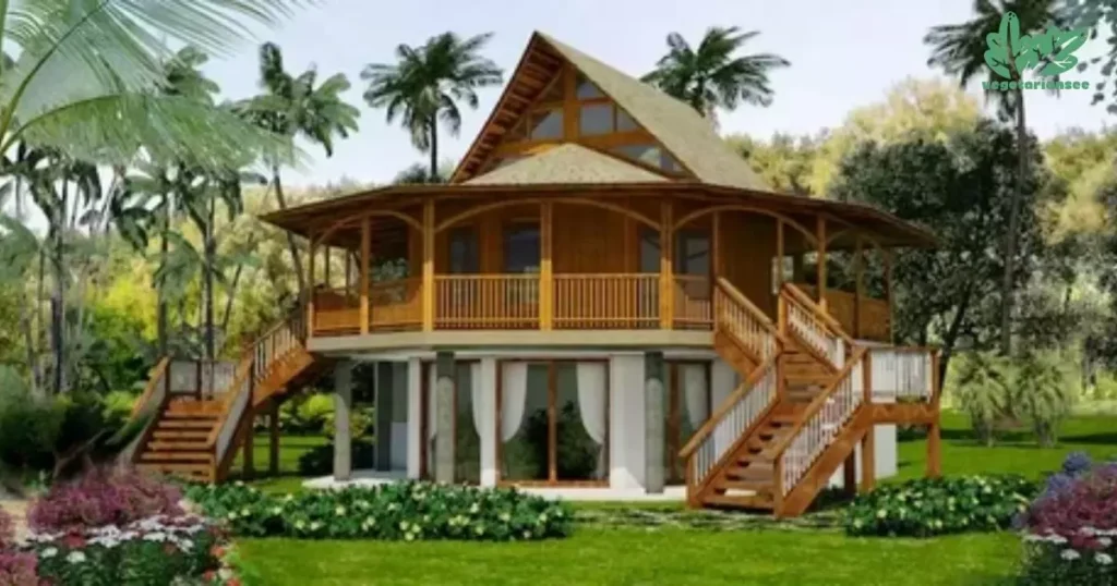 The exterior design of bamboo houses