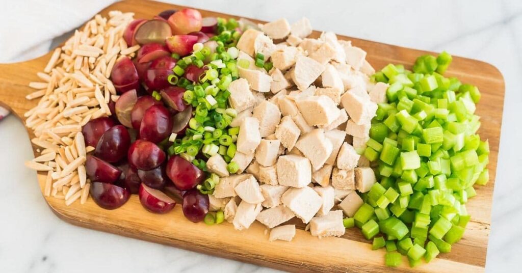 Ingredients & Substitutions of The Best Chicken Salad Without Mayo