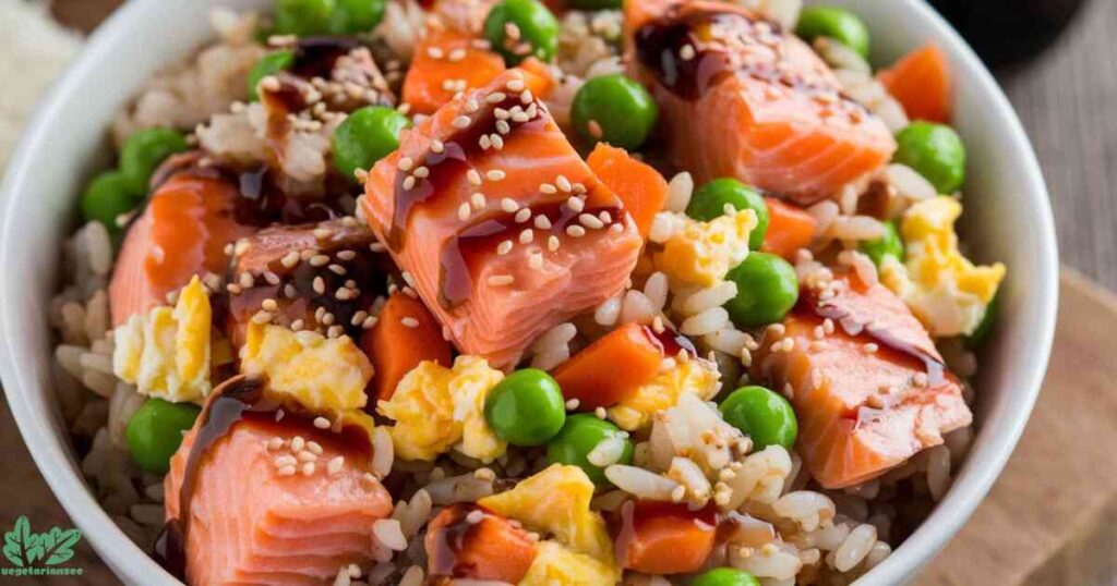 Ingredients for Canned Salmon Fried Rice